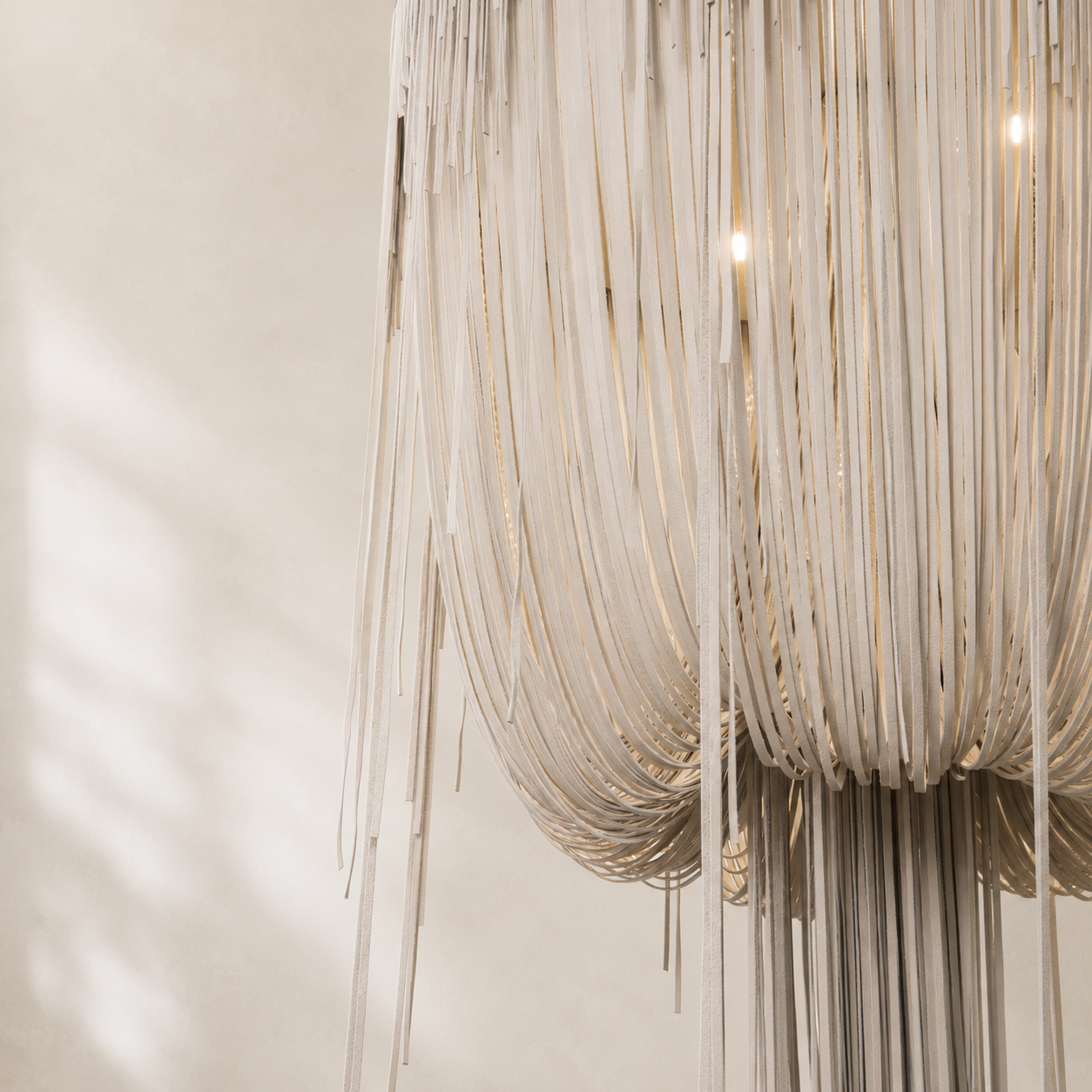 Urchin Leather Chandelier