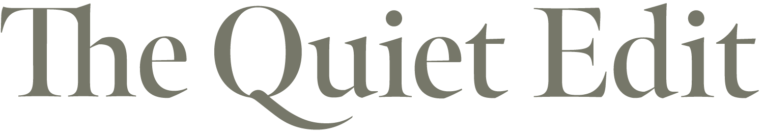 Typographic logo with text The Quiet Edit