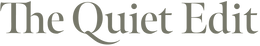 Typographic logo with text The Quiet Edit