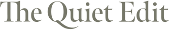 Typographic logo with text The Quiet Edit