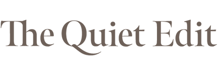 Logo of 'The Quiet Edit' with a white background