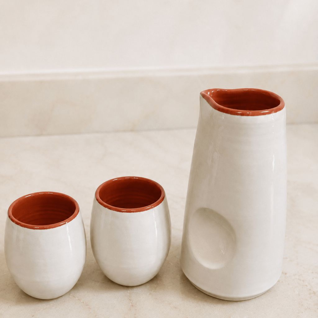 Ceramic Pitcher + Two Tumblers - The Quiet Edit