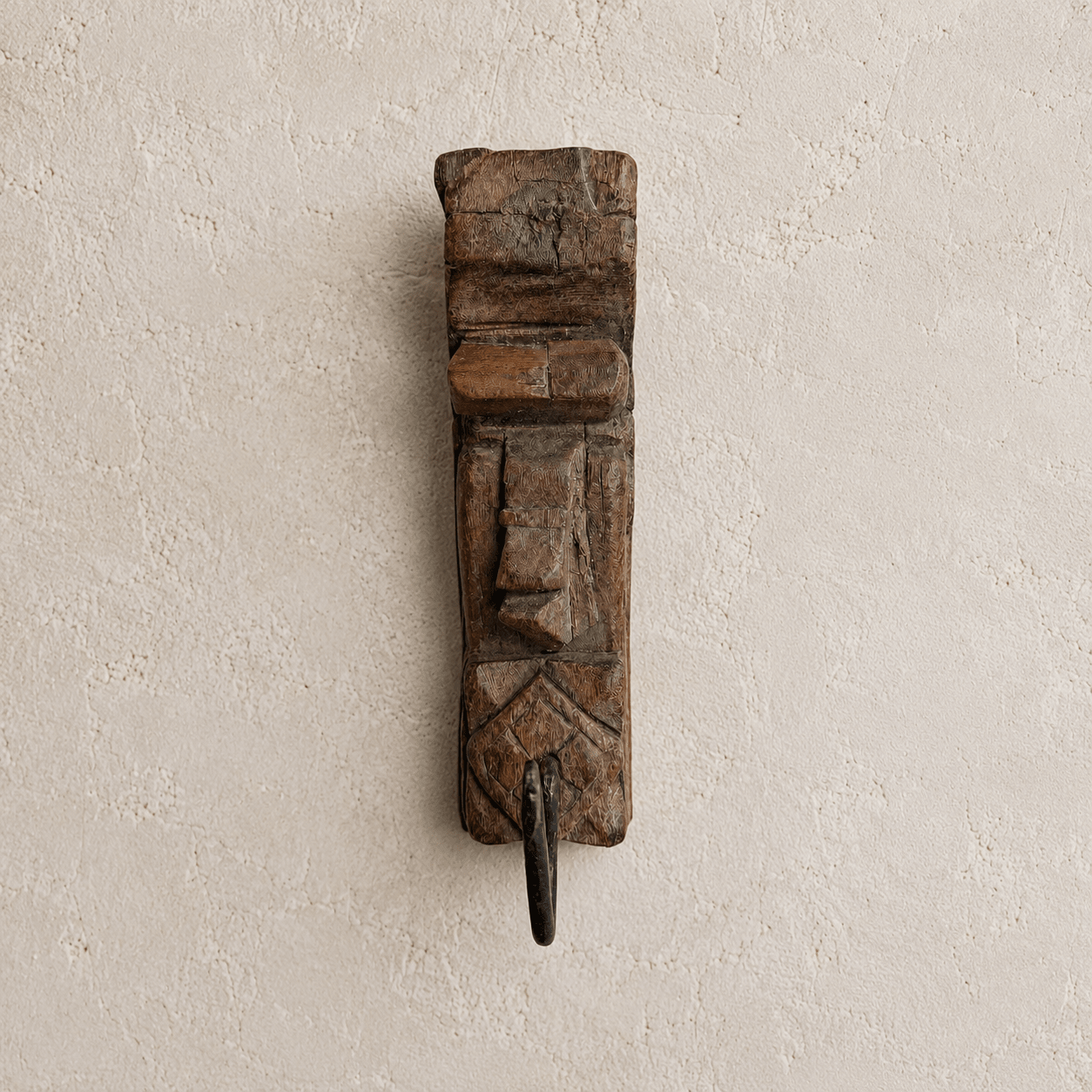 Hand-Carved Wooden Hooks (Set of 2) - The Quiet Edit