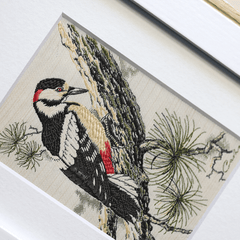 Set of 4 Vintage Cash’s Woven Silk Bird Pictures - The Quiet Edit