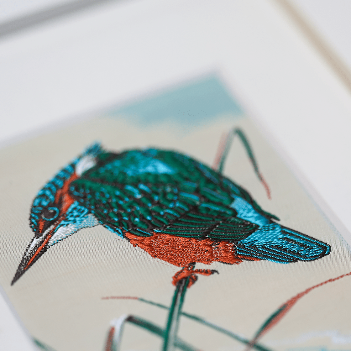 Set of 4 Vintage Cash’s Woven Silk Bird Pictures - The Quiet Edit