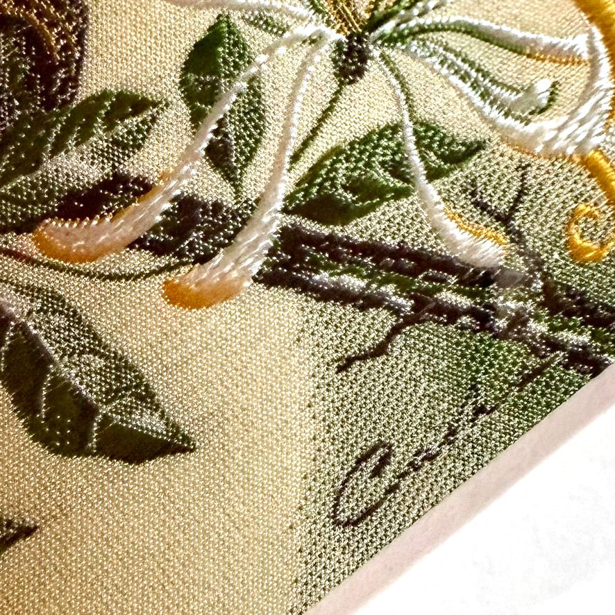 Set of 4 Vintage Cash’s Woven Silk Bird Pictures - The Quiet Edit