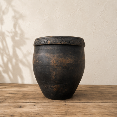 the-quiet-edit-found-vintage-black-clay-pot