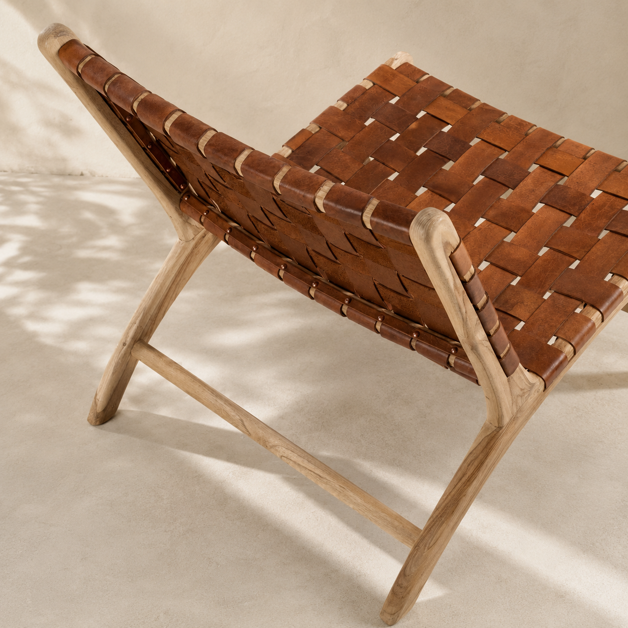 The Woven Leather Lounge Chair