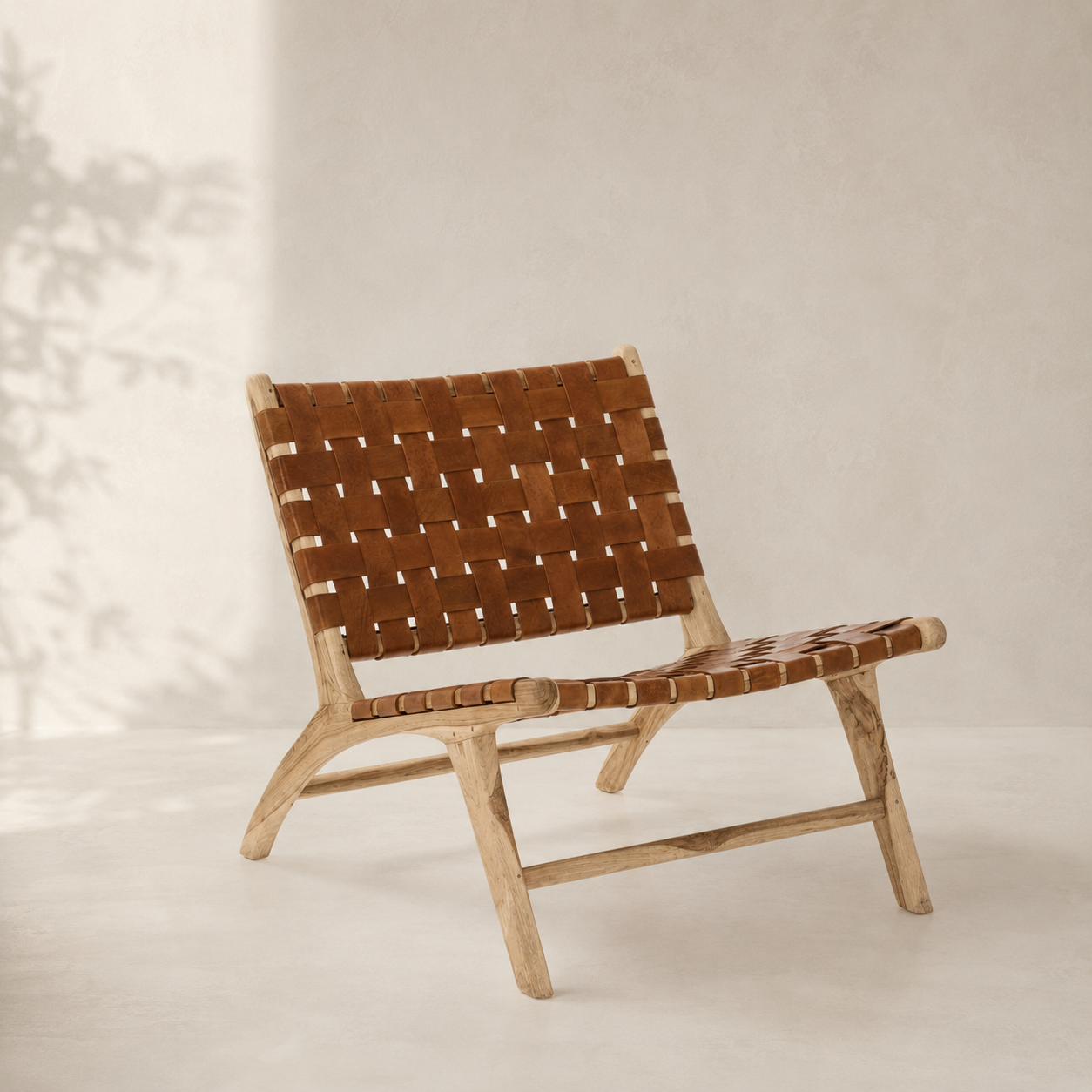 The Woven Leather Lounge Chair