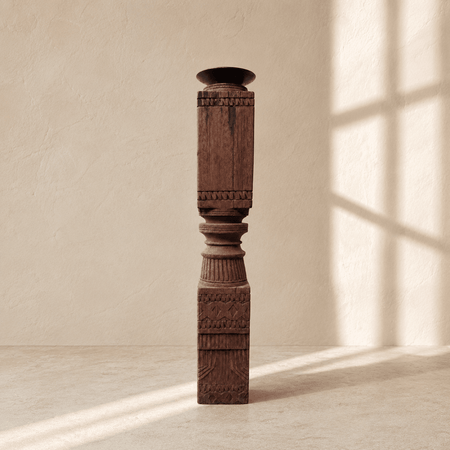 Turned Wood Candle Holder - The Quiet Edit