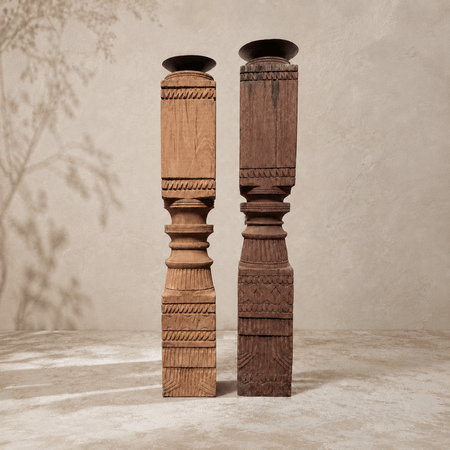 Turned Wood Candle Holder - The Quiet Edit